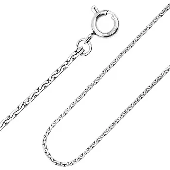 Řetízek Ocelový řetízek - ploché ohnuté články, 1,5 mm