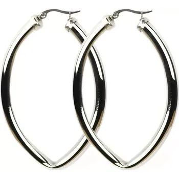 Náušnice Náušnice z chirurgické oceli - hladká tlustá elipsa - Rozměr: 40 X 55 mm