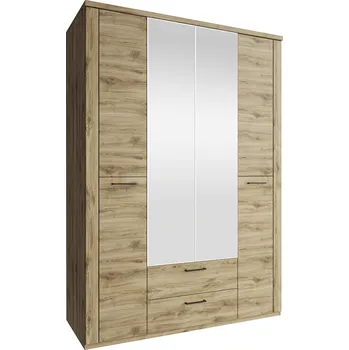 Šatní skříň Skříň 4D2S se zrcadlem, dub navarra, DORSI