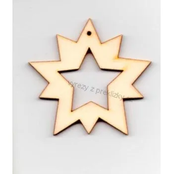 Stavební deska Výřez z překližky, M61-320, BETLÉMSKÁ HVĚZDA, 5,5cm, 1ks