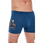 Cornette boxerky Tatoo 280/232 Motocycle - modrá, XXL (Kvalitní pánské veselé boxerky s obrázkem Cornette Tattoo)