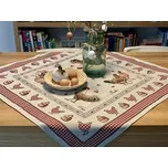 BYTEMA Gobelínový ubrus a šála FARMA 100 x 100 cm