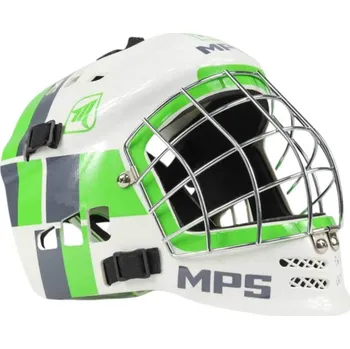 Florbalová maska MPS White/Green Square helmet
