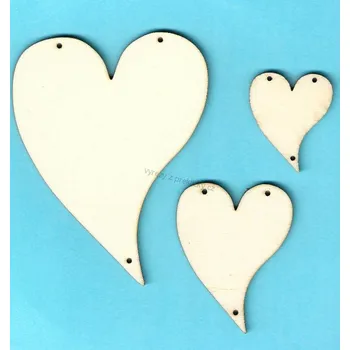 Stavební deska Výřez z překližky, SR06/3, OPILÉ SRDCE-malé, 3,3x4,1cm, 1ks