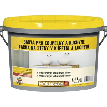 barva na zeď Barva na zeď Hornbach pro koupelny a kuchyně proti plísním bílá 2,5 l