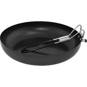 Kempingové nádobí Pánvička turistická skládací 24cm MFH (Praktická outdoorová pánev se sklopnou rukojetí pro snadné přenášení.)