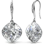 Royal Fashion stříbrné pozlacené náušnice Swarovski DES0253-WT-WG