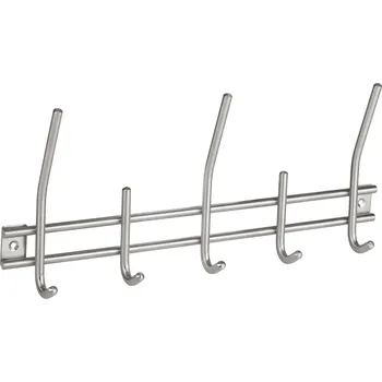 Věšák Walteco Věšáková lišta 380x165mm, 5 háčků, nerez