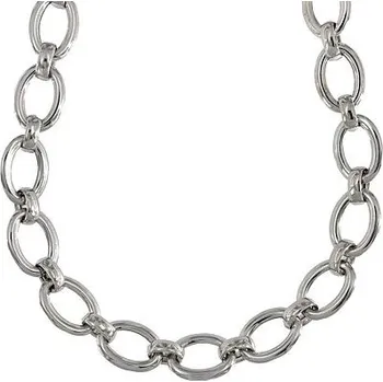 Náhrdelník Stříbrný náhrdelník ovály délka náhrdelníku 45cm