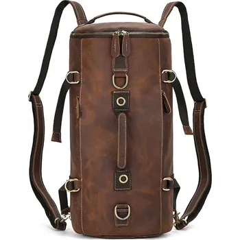 Sportovní batoh Kožený batoh z přírodní kůže NW277 Barva (Varianta): Hnědá