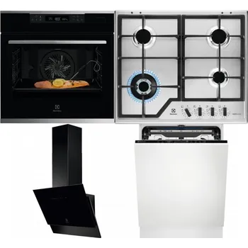 Set domácích spotřebičů ELECTROLUX KOBCS31X + ELECTROLUX KGS64362XX + ELECTROLUX LFV616K + ELECTROLUX EEM69410L