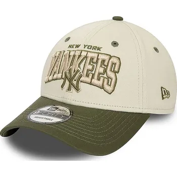 Kšiltovka kšiltovka New Era 9FO White Crown MLB New York Yankees - Ivory/New Olive/Stone one size