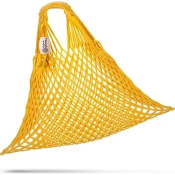Kabelka SÍŤOVÁ TAŠKA DO RUKY - NEO RETRO hořčicová hořčicová