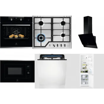 Set domácích spotřebičů ELECTROLUX KODEH70X + ELECTROLUX KGS64362XX + ELECTROLUX LFV616K + ELECTROLUX LMS2203EMX + ELECTROLUX EES48200L + ELECTROLUX LNT3LF18S