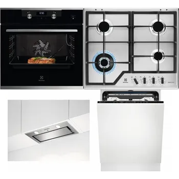Set domácích spotřebičů ELECTROLUX KODEC75X2 + ELECTROLUX KGS64362XX + ELECTROLUX LFG716X + ELECTROLUX EEM69410L