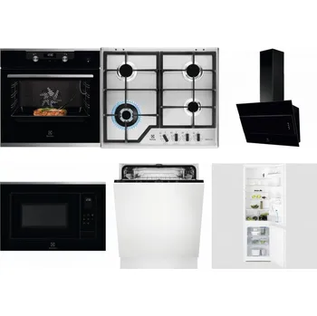 Set domácích spotřebičů ELECTROLUX KODEC75X2 + ELECTROLUX KGS64362XX + ELECTROLUX LFV316K + ELECTROLUX LMS4253TMX + ELECTROLUX EEA27200L + ELECTROLUX LNT3LF18S