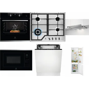 Set domácích spotřebičů ELECTROLUX KODEC75X2 + ELECTROLUX KGS64362XX + ELECTROLUX LFP326S + ELECTROLUX LMS4253TMX + ELECTROLUX EEA27200L + ELECTROLUX LND5FE18S