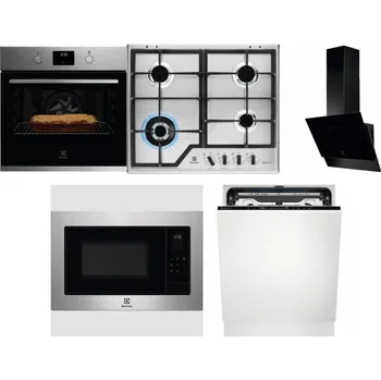 Set domácích spotřebičů ELECTROLUX KOFGH70TX + ELECTROLUX KGS64362XX + ELECTROLUX LFV616K + ELECTROLUX EMS4253TEX + ELECTROLUX EEM69410L