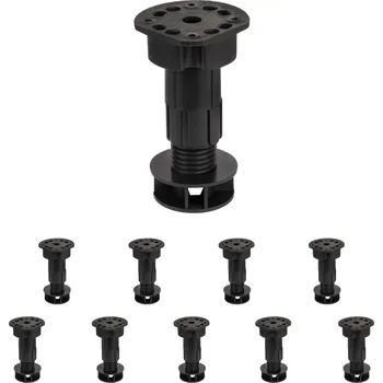 Jídelní stůl Walteco Soklová noha NR 04, 80-120mm, 200kg, plast, černá Množství: 10 ks