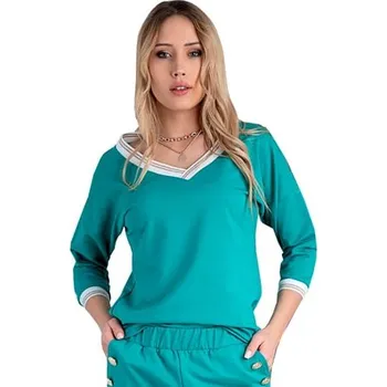 Dámská halenka 1150 HAJDAN tyrkys tmavá M