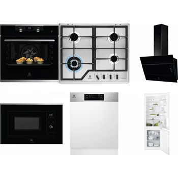 Set domácích spotřebičů ELECTROLUX KODEH70X + ELECTROLUX KGS64362XX + ELECTROLUX LFV316K + ELECTROLUX LMS2203EMX + ELECTROLUX EEM48300IX - přebaleno + ELECTROLUX ENT6TF18S
