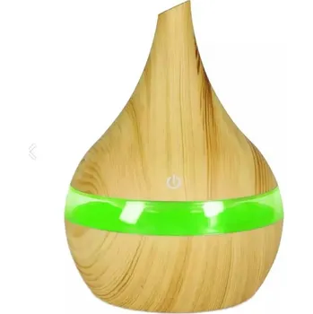 Aroma difuzér Aromatický difuzér s LED podsvícením, světle hnědý