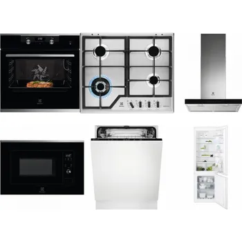 Set domácích spotřebičů ELECTROLUX KODEC75X2 + ELECTROLUX KGS64362XX + ELECTROLUX LFT766X + ELECTROLUX LMS2203EMX + ELECTROLUX EEA27200L + ELECTROLUX ENT6TF18S