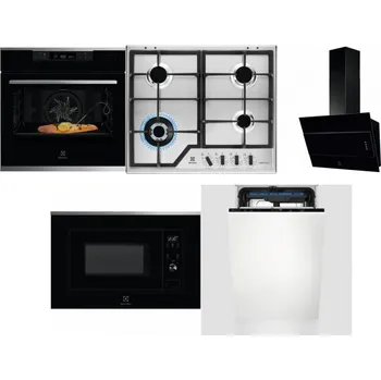 Set domácích spotřebičů ELECTROLUX KOBCS31X + ELECTROLUX KGS64362XX + ELECTROLUX LFV316K + ELECTROLUX LMS2203EMX + ELECTROLUX EEM23100L