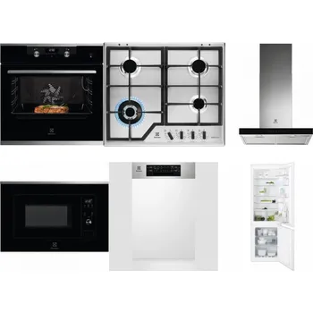 Set domácích spotřebičů ELECTROLUX KODEC75X2 + ELECTROLUX KGS64362XX + ELECTROLUX LFT766X + ELECTROLUX LMS2203EMX + ELECTROLUX EEM43300IX + ELECTROLUX ENT6TF18S