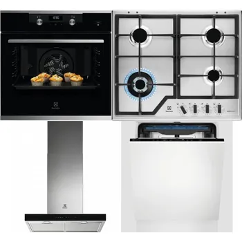 Set domácích spotřebičů ELECTROLUX KODEH70X + ELECTROLUX KGS64362XX + ELECTROLUX LFT766X + ELECTROLUX EES48200L