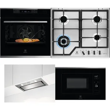 Set domácích spotřebičů ELECTROLUX KOBCS31X + ELECTROLUX KGS64362XX + ELECTROLUX LFG716X + ELECTROLUX LMS2203EMX