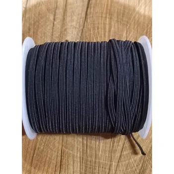 Textilie Pruženka plochá šíře 3 mm barva černá