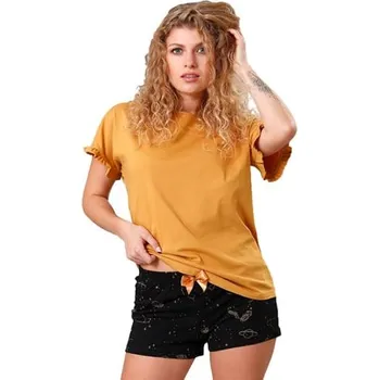 Dámské pyžamo Dámské pyžamo Pandora 1149 LEVEZA okrová XL