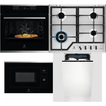 Set domácích spotřebičů ELECTROLUX KOBCS31X + ELECTROLUX KGS64362XX + ELECTROLUX LMS2203EMX + ELECTROLUX EEM23100L
