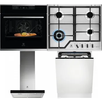 Set domácích spotřebičů ELECTROLUX KOBCS31X + ELECTROLUX KGS64362XX + ELECTROLUX LFT766X + ELECTROLUX EEM69410L