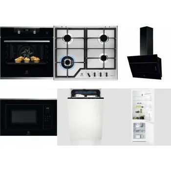 Set domácích spotřebičů ELECTROLUX KODEH70X + ELECTROLUX KGS64362XX + ELECTROLUX LFV316K + ELECTROLUX LMS4253TMX + ELECTROLUX EEM23100L + ELECTROLUX LNT3LF18S
