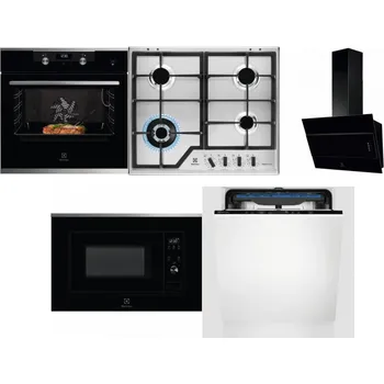 Set domácích spotřebičů ELECTROLUX KODEC75X2 + ELECTROLUX KGS64362XX + ELECTROLUX LFV316K + ELECTROLUX LMS2203EMX + ELECTROLUX EES48200L