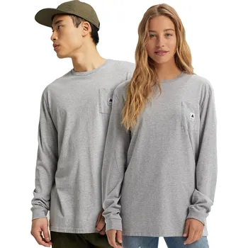 Pánské tričko Tričko Burton Colfax LS grey heather L 2024 - Odesíláme do 24 hodin