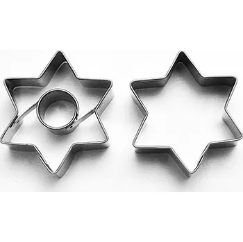 Vánoční dekorace Market Vykrajovátka HVĚZDA 2ks 45mm