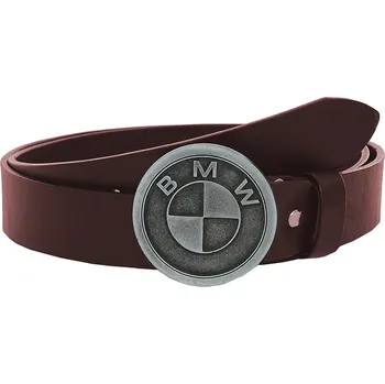Motodoplněk RSA Kožený moto opasek se sponou BMW hnědý