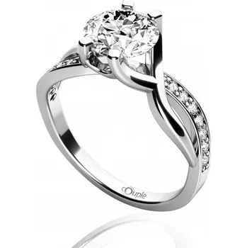 Prsten Zlatnictví Helios Zlatý prsten se zirkony B45204 Velikost: 53, Váha: 2,35g