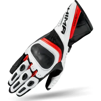Moto rukavice Rukavice na motocykl Shima Miura černo-bílo-fluo červené M