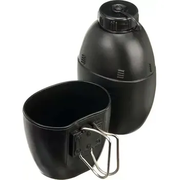 Kempingové nádobí Polní láhev Britská STANDARD (Láhev na vodu s hrnkem, verze STANDARD, repro vojenské.lahve NATO 58 Osprey.)