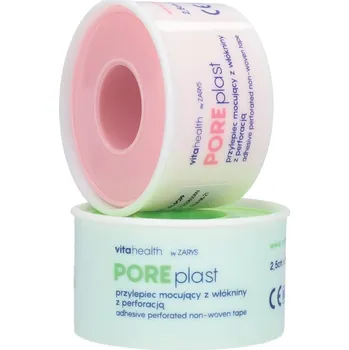 Náplast VitaHealth by ZARYS VivaHealth POREplast upevňovací látková náplast s perforací, nesterilní, růžová, 2,5 cm x 5 m, 24ks