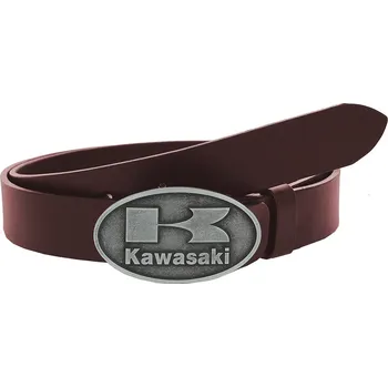 Motodoplněk RSA Kožený moto opasek se sponou Kawasaki hnědý 80