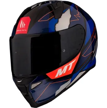 Helma na motorku MT Helmets MT Revenge 2 Hector Garzo A7 oranžovo-modro-černá