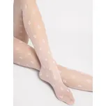 Silonky s květinovým vzorem Fiore G 6105 Spring 20 den Velikost: L, Barva: Bílá