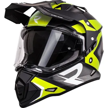 Helma na motorku Street Racer Tracker černo-fluo žlutá