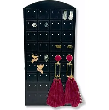 Šperkovnice Stojan na puzetové náušnce pro 36 párů - Černý Fuzio 97k-cube