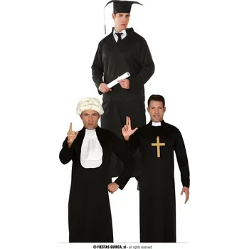 Karnevalový kostým Student/kněz/soudce kostým pro dospělé L 52/54